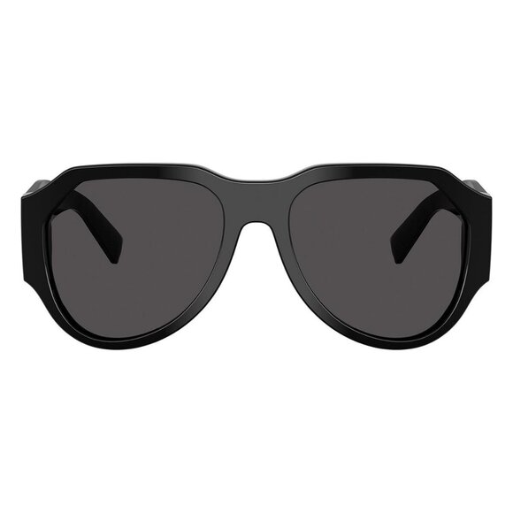 New Dolce & Gabbana Black Aviator DG4504 501/87 Sunglasses Women - Picture 2 of 6